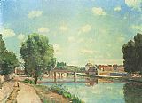 The Railway Bridge at Pontoise by Camille Pissarro